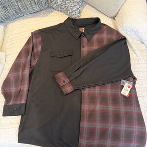 Delicious Black and Red Plaid Button Down Shirt